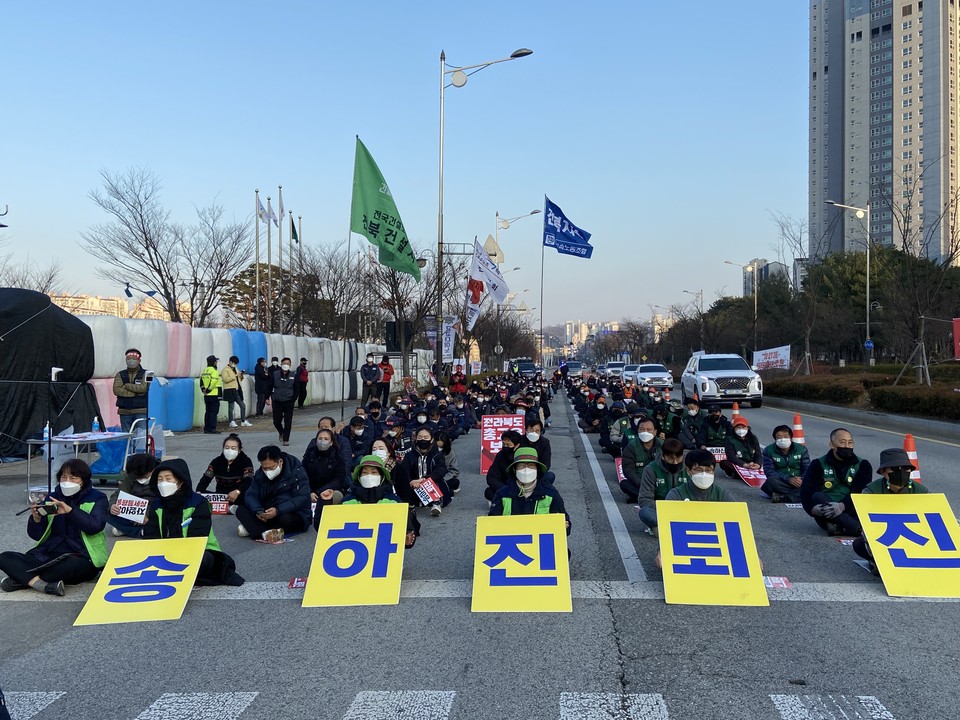 12·08 전북민중대회에 모인 노동자·농민·민중 대오 ⓒ민주노총전북본부