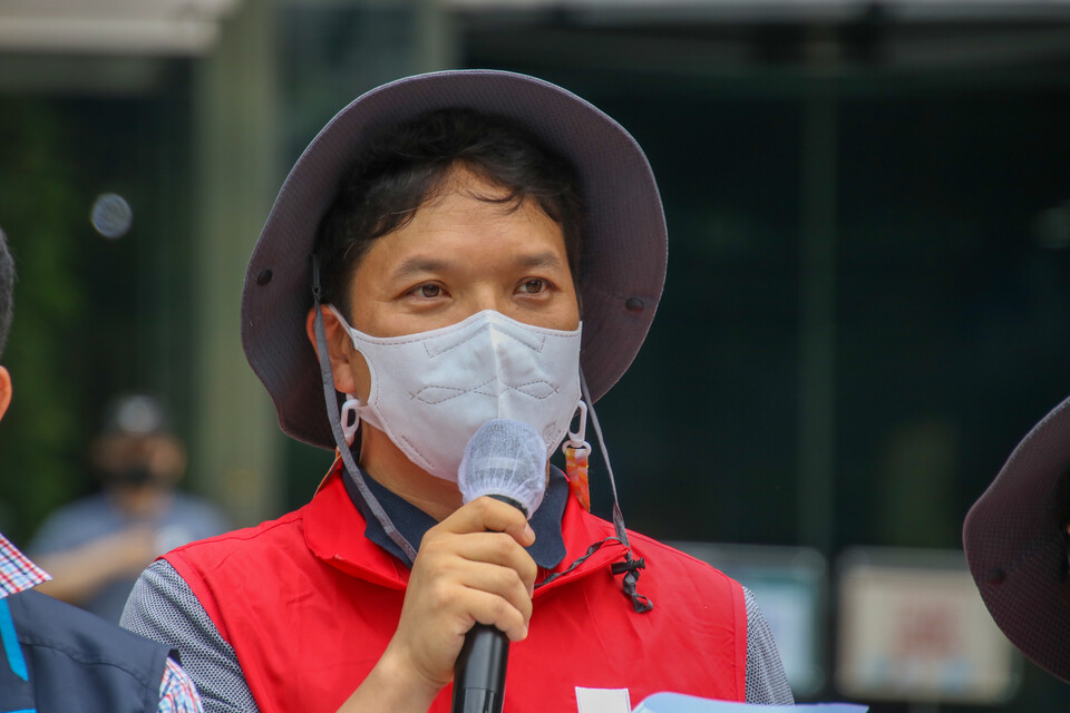 박무웅 진보당 서울시당 부위원장의 규탄 발언
