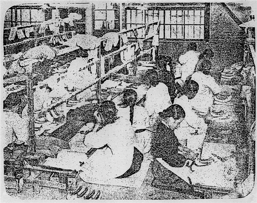 1930년대 고무신발공장 노동자들