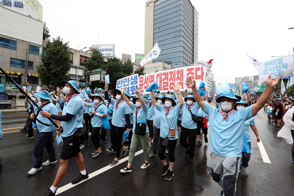 8.15전국노동자대회가 13일 오후 2시 숭례문 인근에서 열렸다.