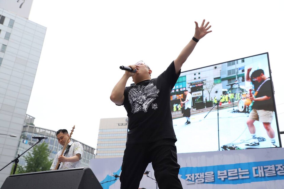 13일 숭례문에서 열린 8.15 전국노동자대회 ⓒ 양지웅 기자