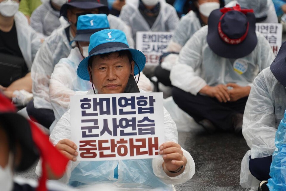 13일 숭례문에서 열린 8.15 전국노동자대회 ⓒ 이준혁 기자