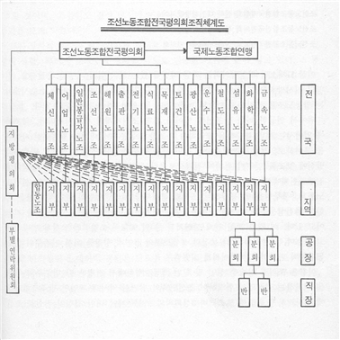 조선노동조합전국평의회 조직체계도