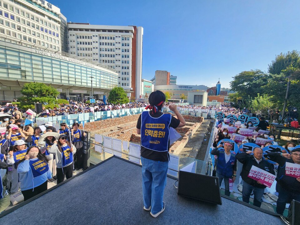 파업 6일차를 맞은 의료연대본부 서울대병원분회
