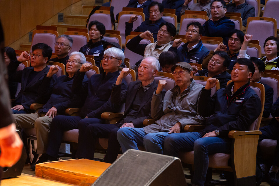 민주노총이 11일 오후 3시 서울 동작구 서울여성플라자에서 창립 30주년 기념식을 열었다. 사진=송승현