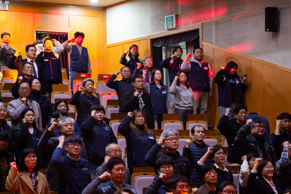 민주노총이 11일 오후 3시 서울 동작구 서울여성플라자에서 창립 30주년 기념식을 열었다. 사진=송승현